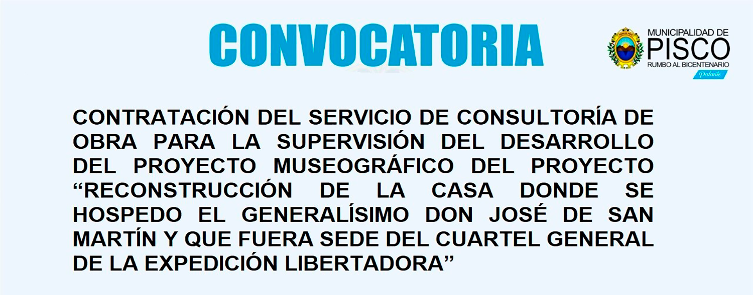 CONTRATACIÓN DEL SERVICIO PARA LA SUPERVISION MUSEOGRAFICO 